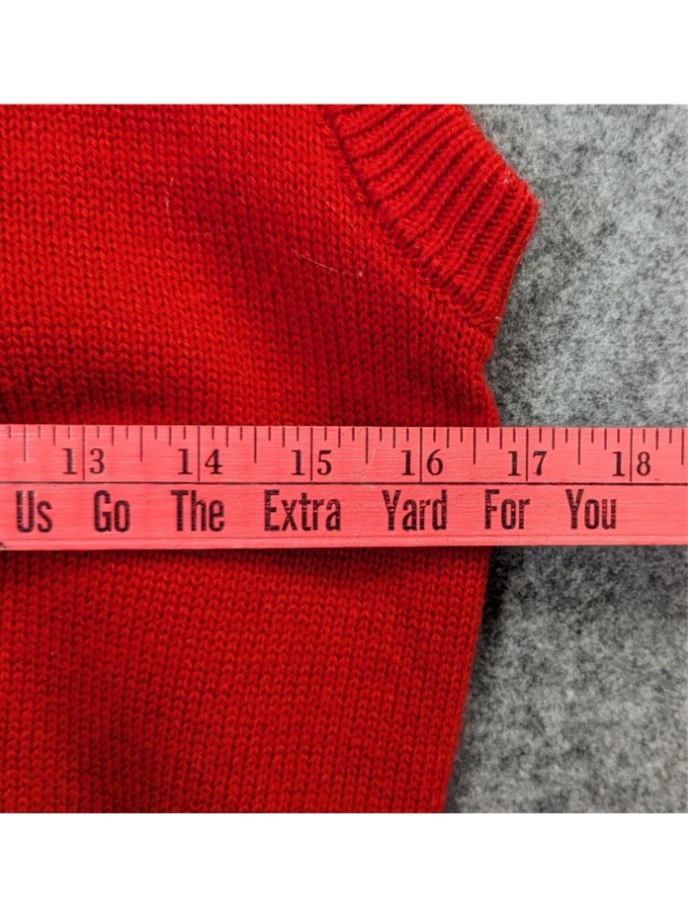 Christmas Llama Womens Medium Sweater Vest Funny Ugly Red Poof New York - Picture 7 of 7